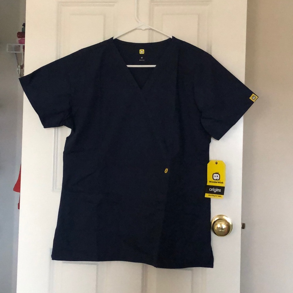 Wonder wink navy scrub top